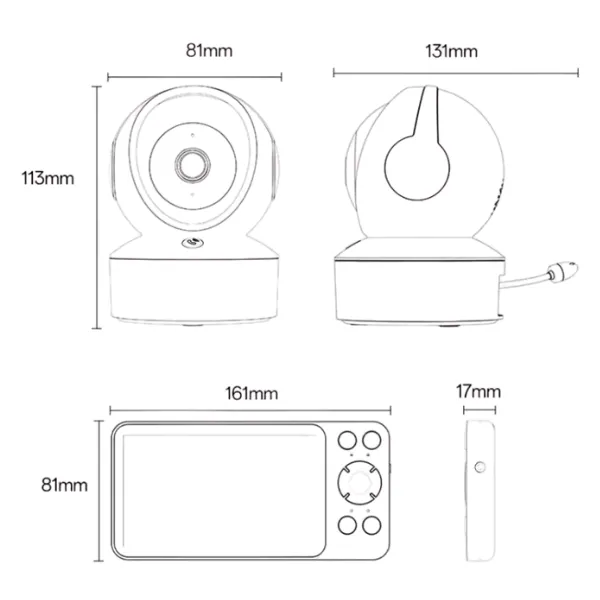 Yesido KM28 – Babycare Camera HD Wi-Fi Monitor — photo 4