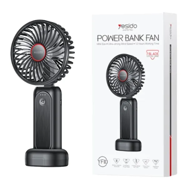 Yesido YF10 Powerbank with Handheld Mini Fan — photo 2