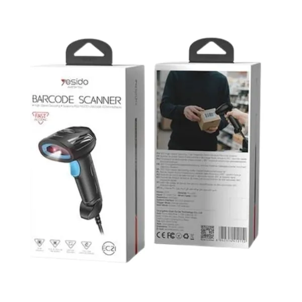 Yesido EC21 1D & 2D Wired Barcode Scanner — photo 3